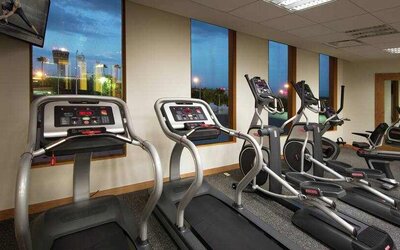 Fitness center at the Hilton Garden Inn Monterrey Airport, Nuevo Leon, Mexico.