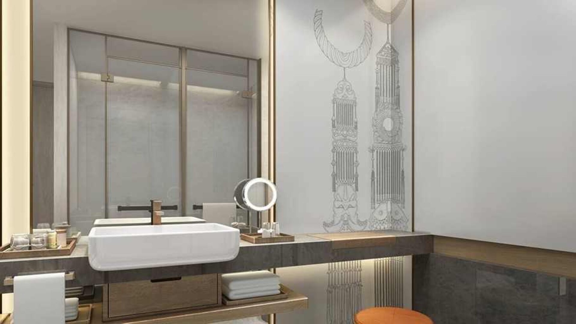 clean and spacious king bathroom at DoubleTree by Hilton Kunming Airport.