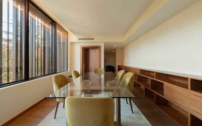 Small meeting room at the Boeira Garden Hotel Porto Gaia, Curio Collection by Hilton.