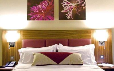 comfortable king bedroom at Hilton Garden Inn Konya, Turkey.