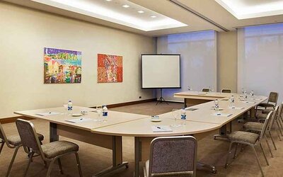 professional meeting room ideal for all business meetings at Hilton Garden Inn Konya, Turkey.