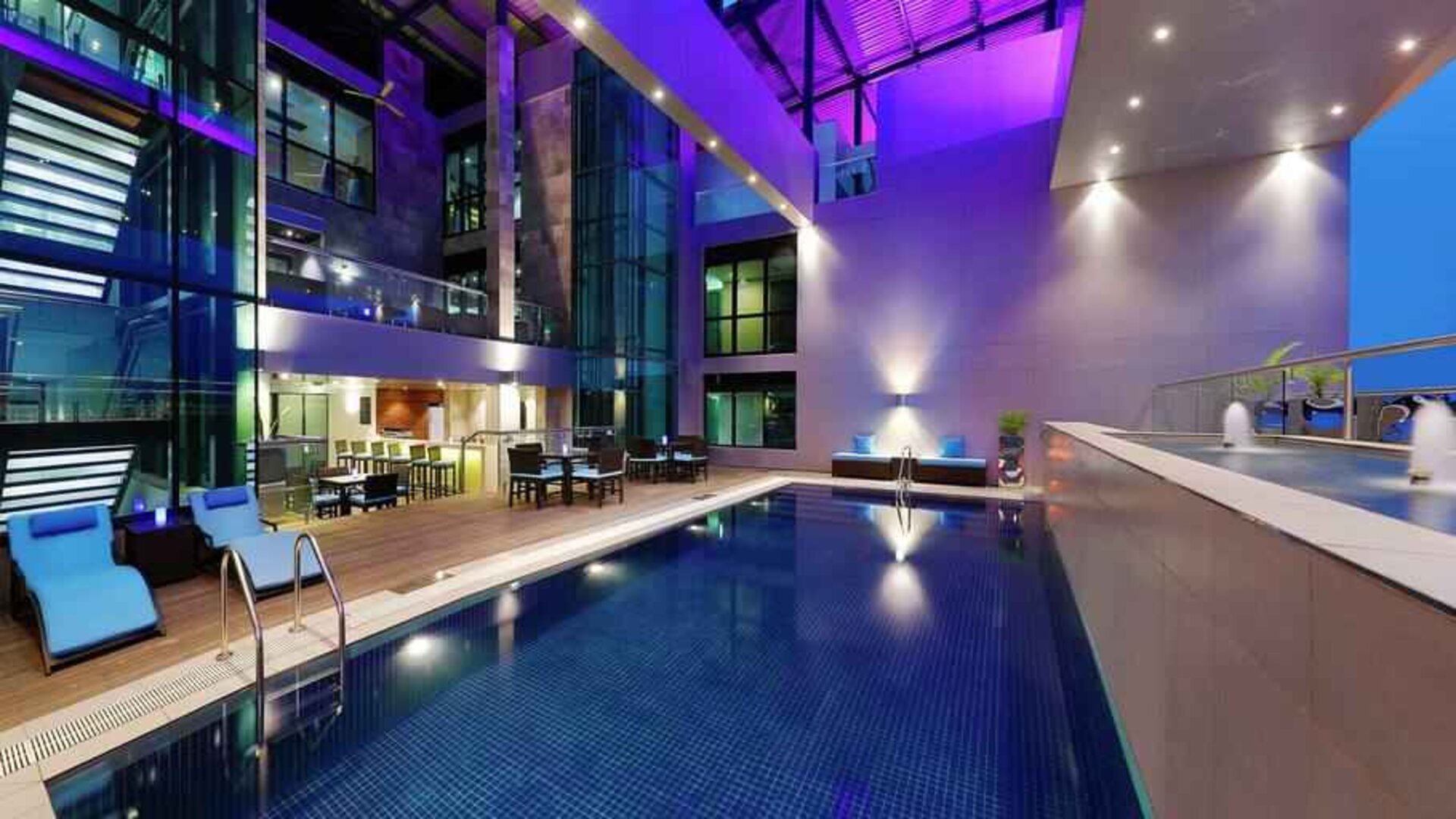 Swimming pool at the Legend Hotel Lagos Airport, Curio Collection by Hilton.