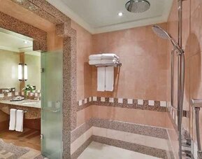 Presidential suite bathroom at the Madinah Hilton Hotel.