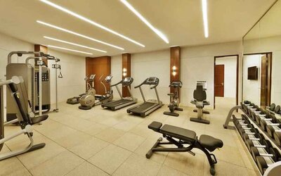 Fitness center at the Conrad Makkah.