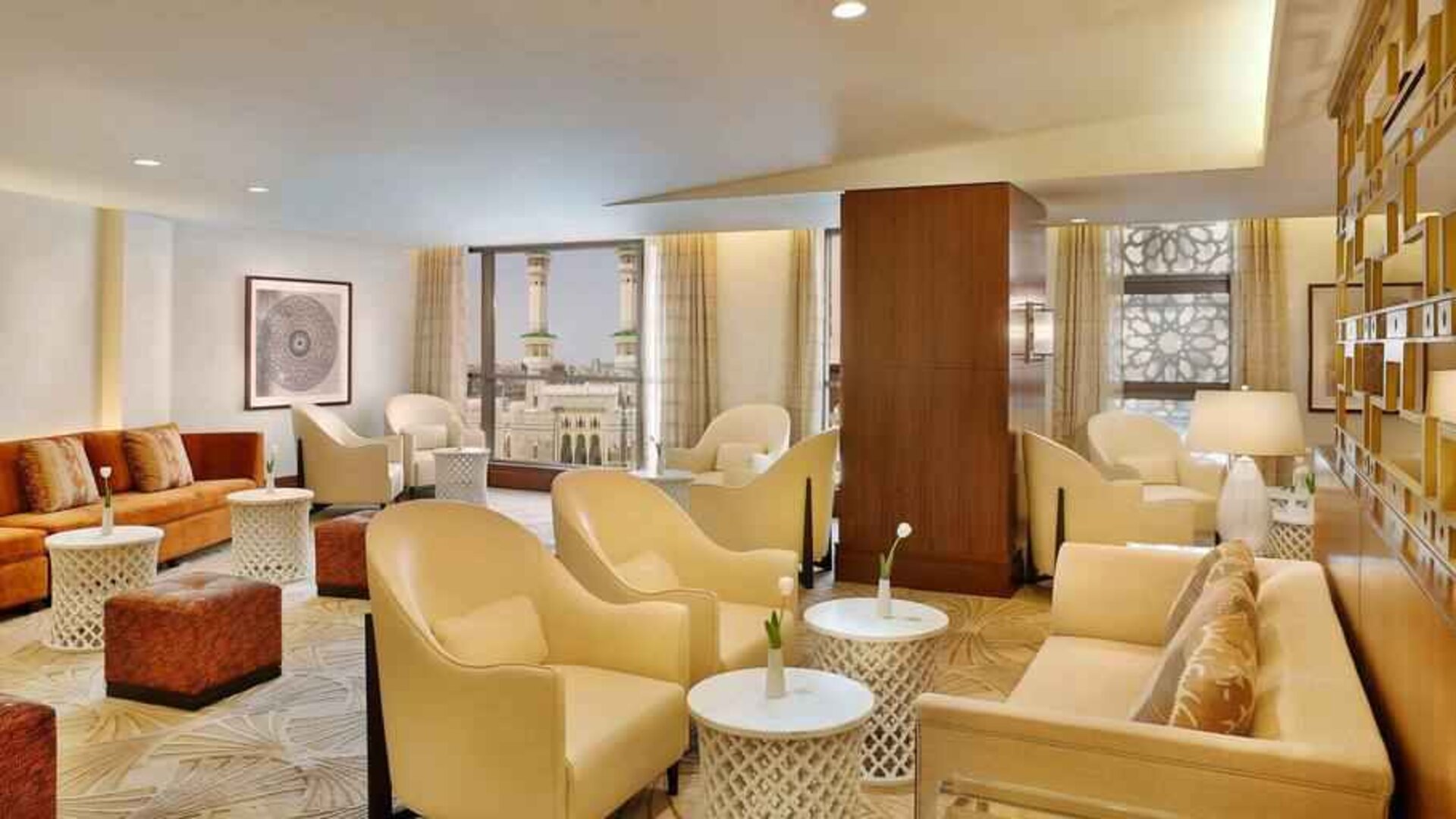 Comfortable seating area at the Conrad Makkah.