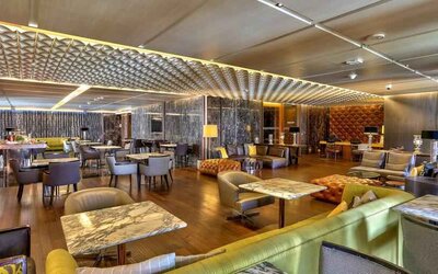 Hotel workspace at the Hilton Sukhumvit Bangkok.