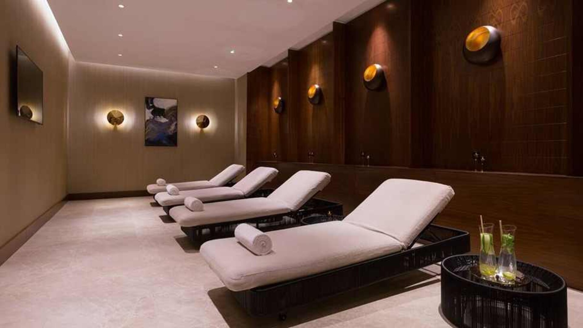 relaxation room and spa available at Hilton Astana.