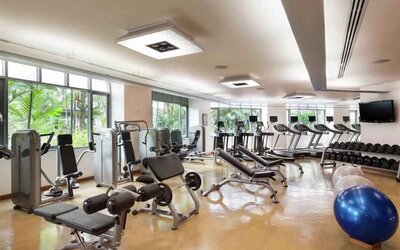Fully equipped fitness center at the Conrad Bangkok.