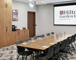 professional meeting room at Hilton Garden Inn Riga Old Town.