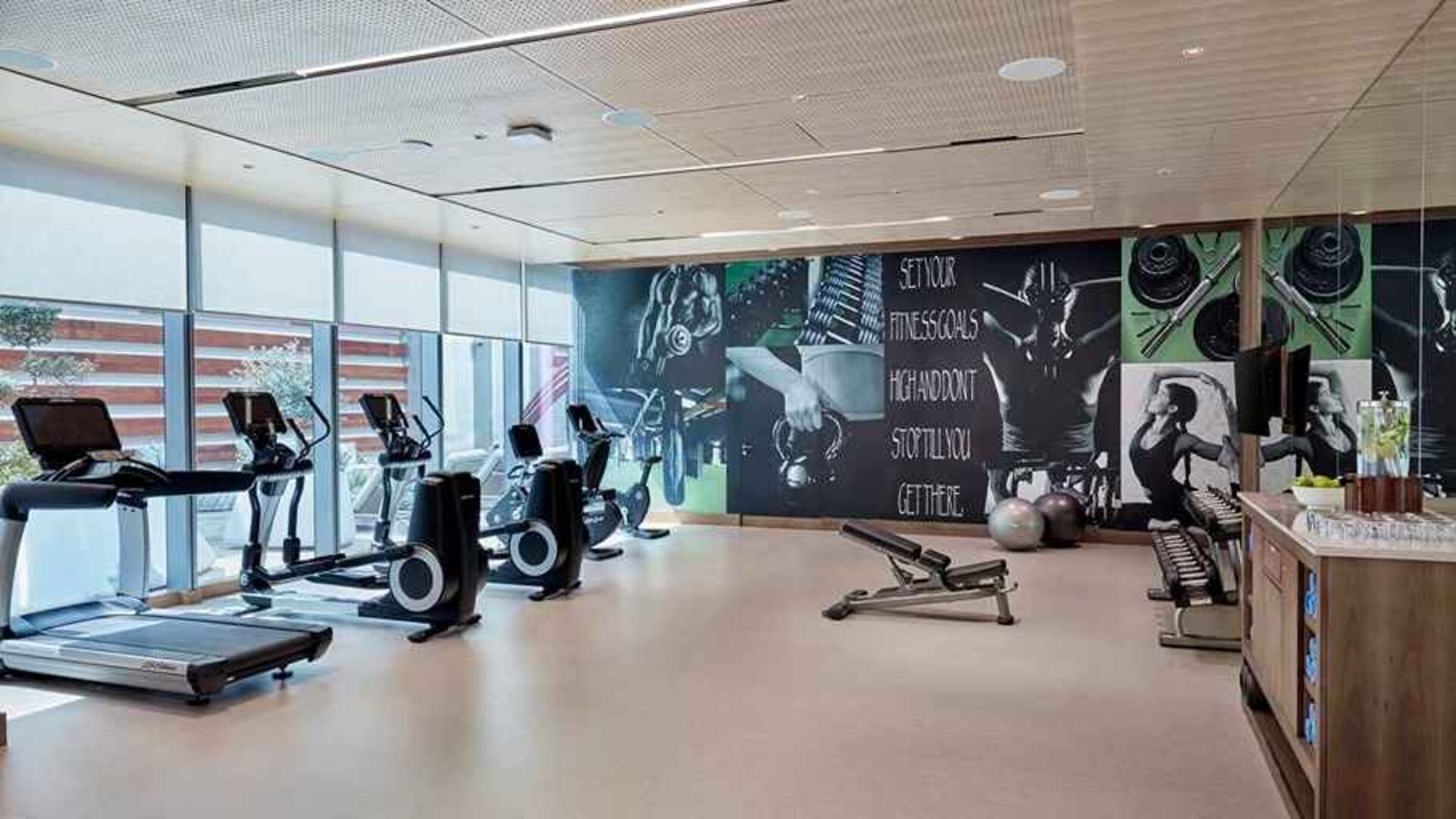 well equipped fitness center at Hilton Garden Inn Kuwait.