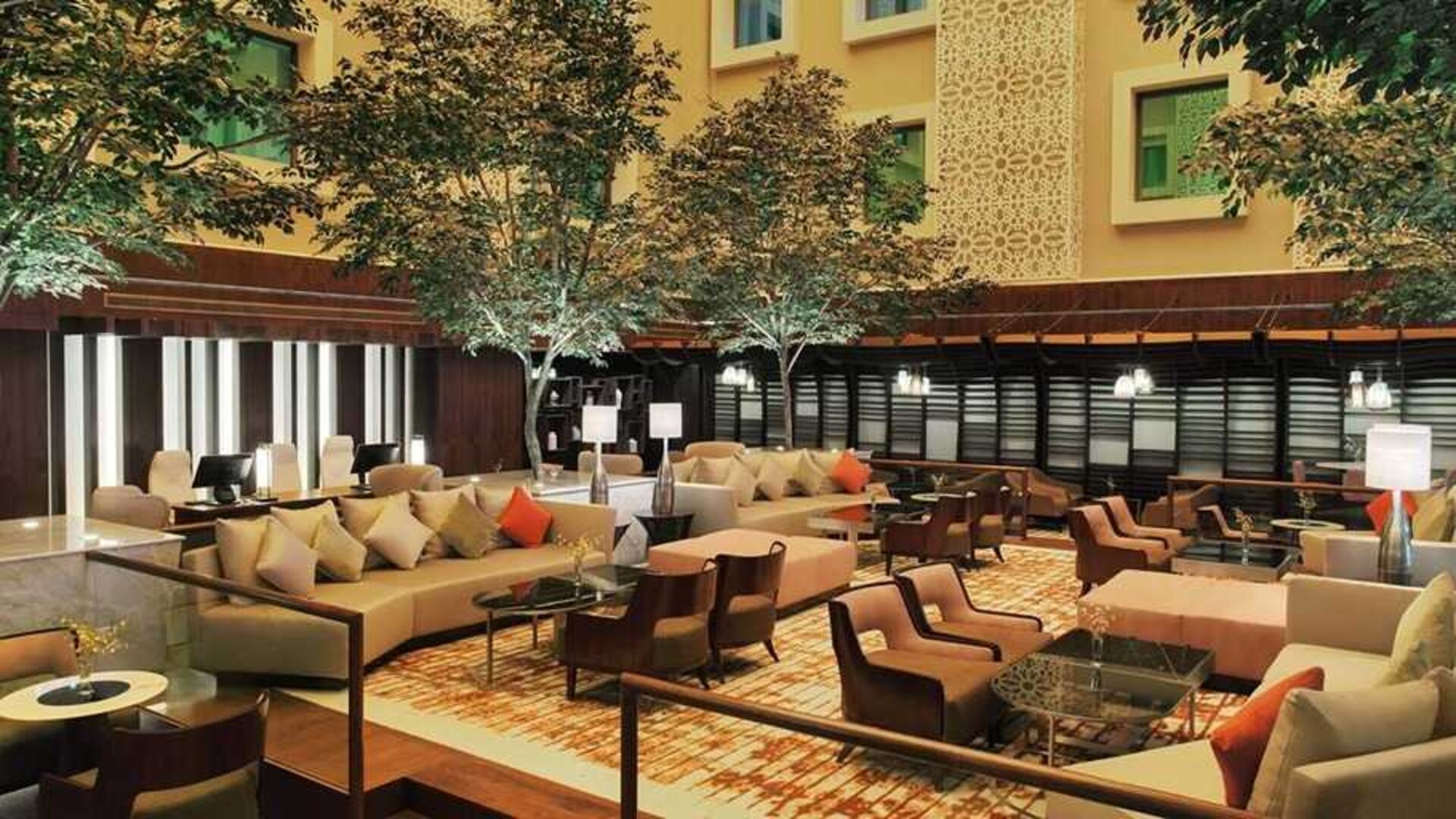 comfortable lounge and coworking space at DoubleTree by Hilton Riyadh - Al Muroj Business Gate.