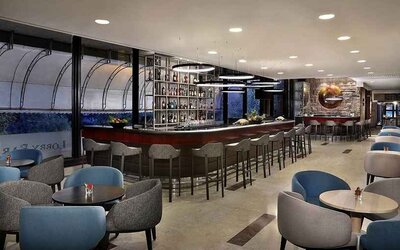 comfortable lounge and coworking space at Hilton Addis Ababa.