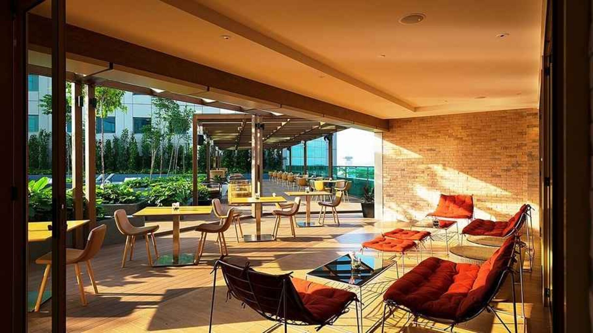 comfortable lounge and coworking space at DoubleTree by Hilton Hotel Johor Bahru.