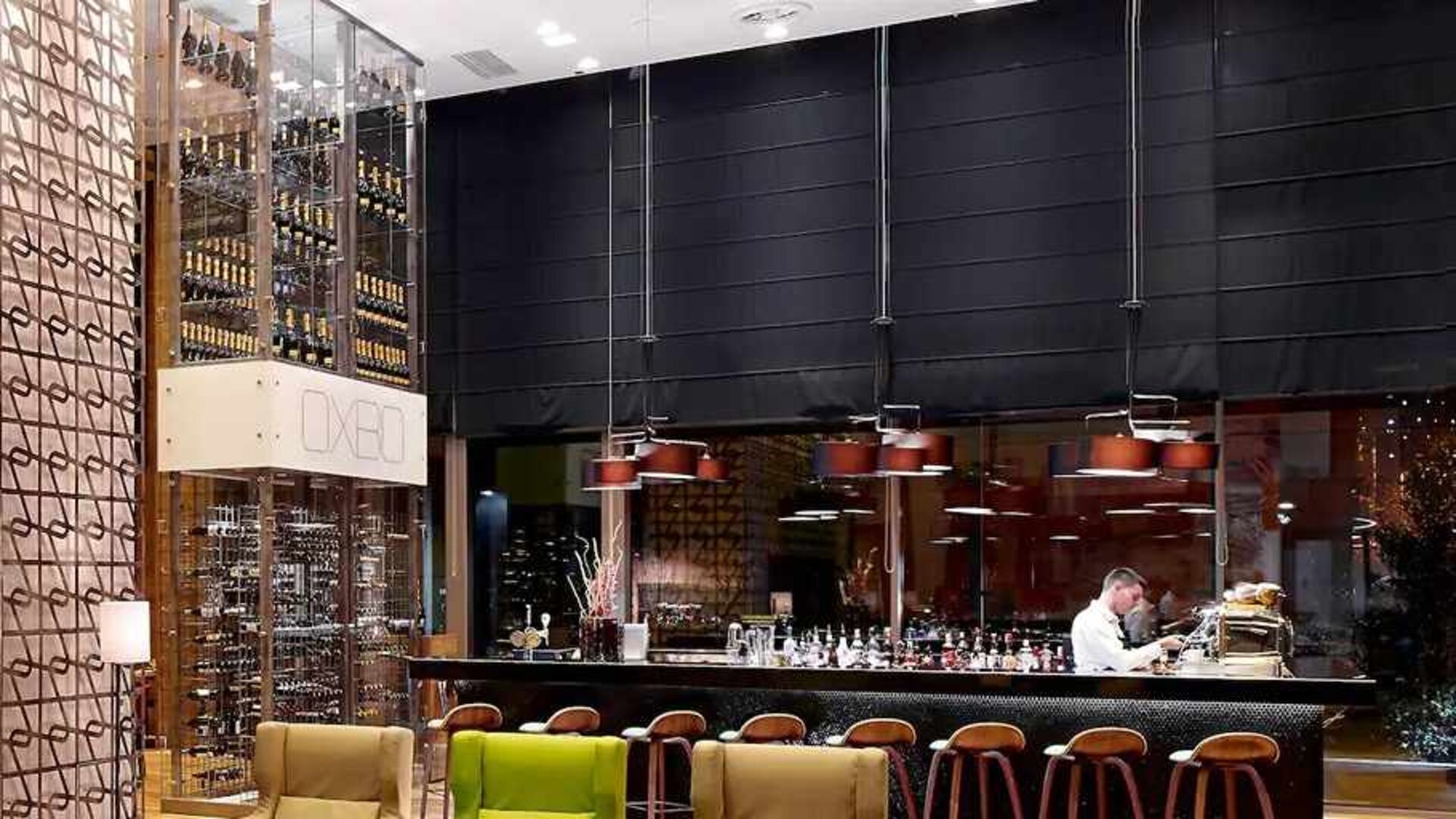 comfortable bar and coworking space at DoubleTree by Hilton Zagreb.