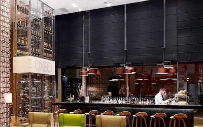 comfortable bar and coworking space at DoubleTree by Hilton Zagreb.