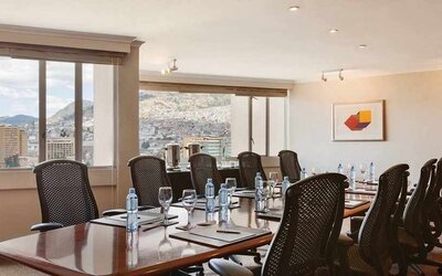 professional meeting room with lovely city views at Hilton Colon Quito.