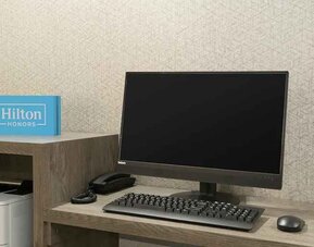 business center and work space with computer and printer at Hampton Inn & Suites Tampa-Ybor City/Downtown.