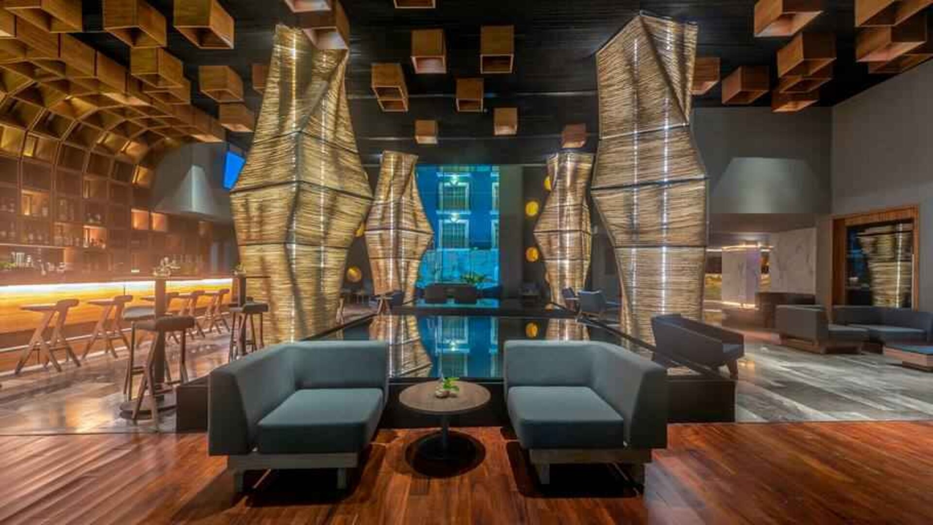 Lobby workspace at the Villa Mercedes Merida, Curio Collection by Hilton.