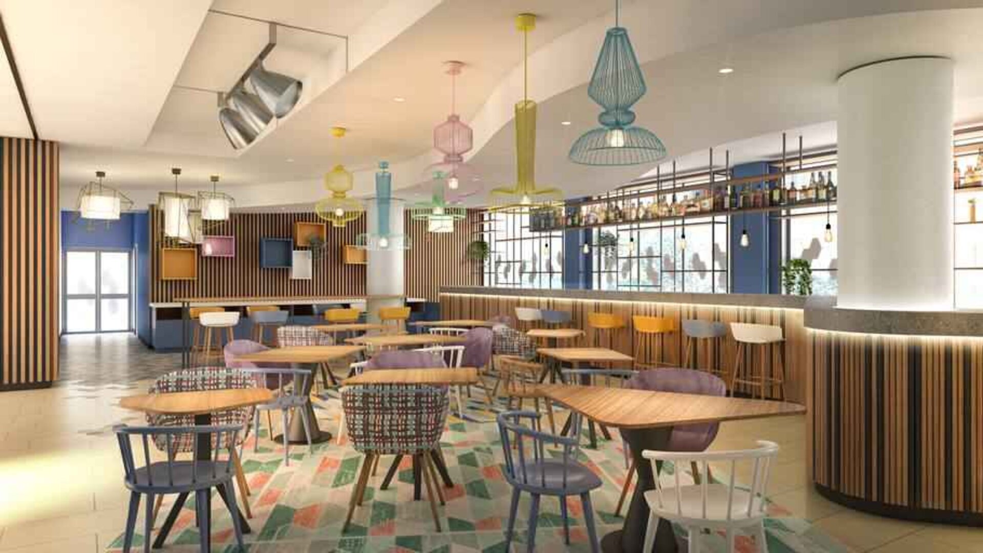 Seating area at the Hampton by Hilton Rome North Fiano Romano.