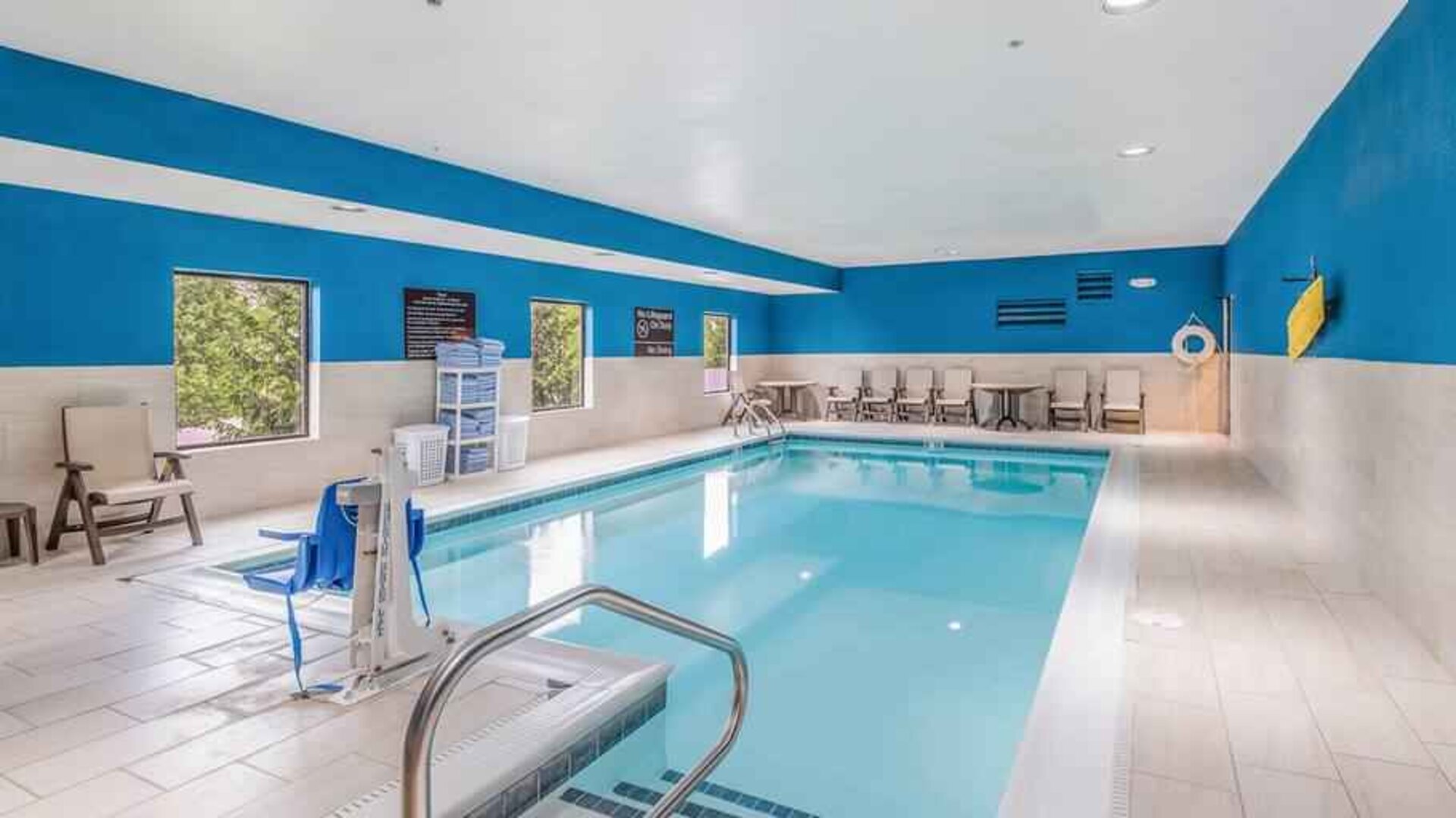 Relaxing indoor pool at the Hampton Inn Greenfield.