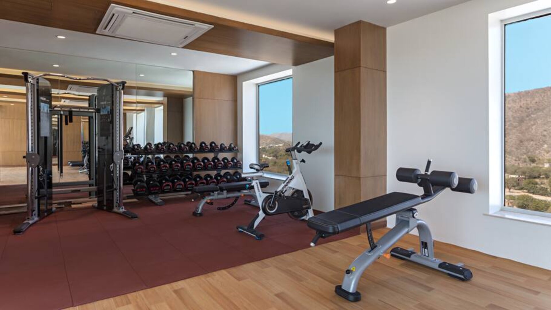 Fitness center at the DoubleTree by Hilton Jaipur Amer.