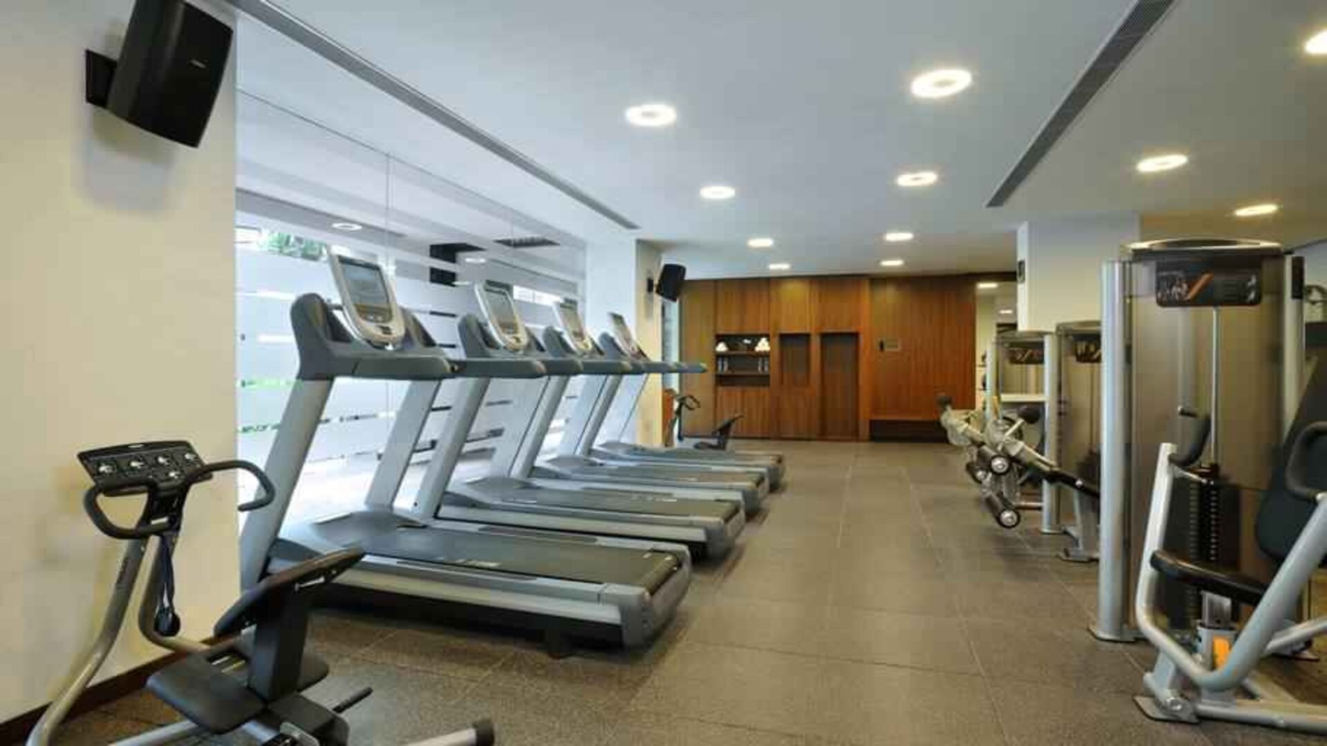 Fitness center at the Hilton Bangalore Embassy GolfLinks.
