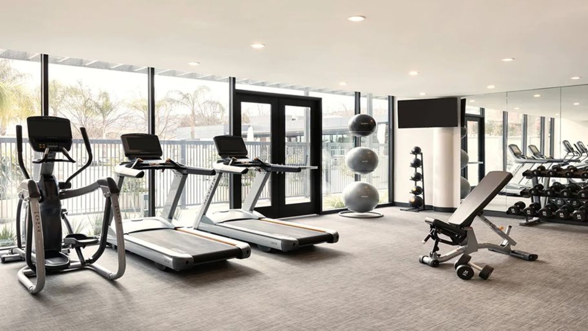 Fitness center at the AC Hotel By Marriott Pleasanton.