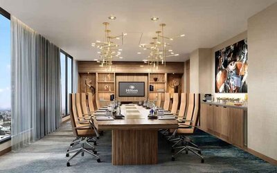 Meeting room at the Hilton Kinshasa.