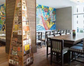Dining area suitable for co-working at Hyatt Centric Brickell Miami.