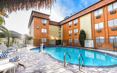 Pool area at Best Western McCarran Inn.