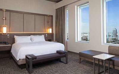 Day use room with natural light at H Hotel Los Angeles, Curio Collection By Hilton.
