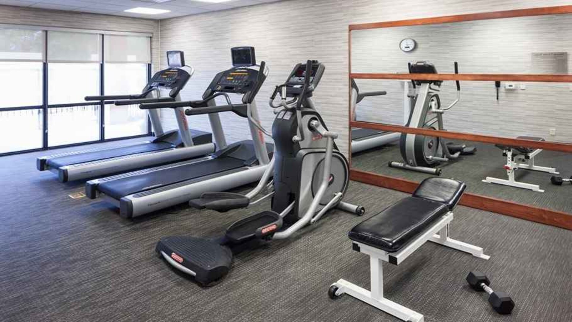 Fitness center available at Courtyard Miami Dolphin Mall.