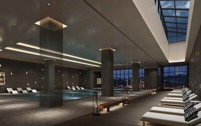 Indoor pool at the DoubleTree by Hilton Seoul Pangyo.