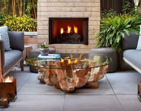 Terrace perfect for coworking  at The Ambrose Hotel Santa Monica.