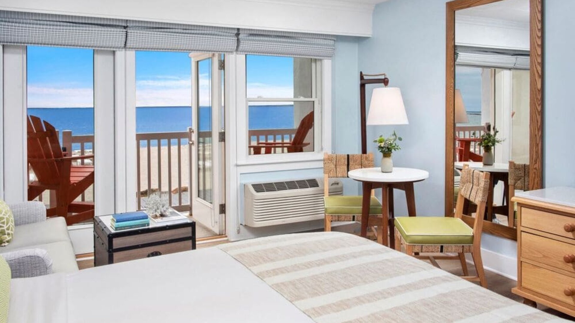 Day use room with natural light and ocean views at Sea Crest Beach Hotel.