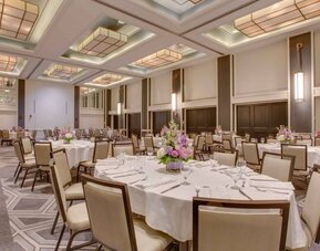 Banquet hall at Hilton Newark Airport.