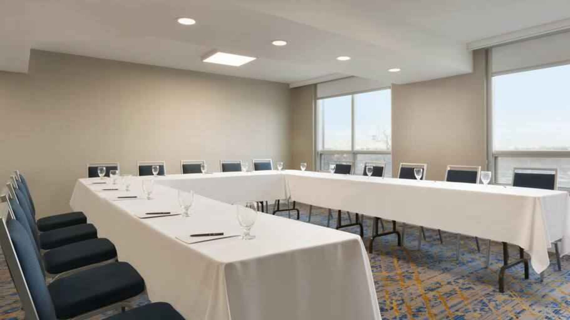 Bright and comfortable conference room at the Embassy Suites by Hilton Toronto Airport.
