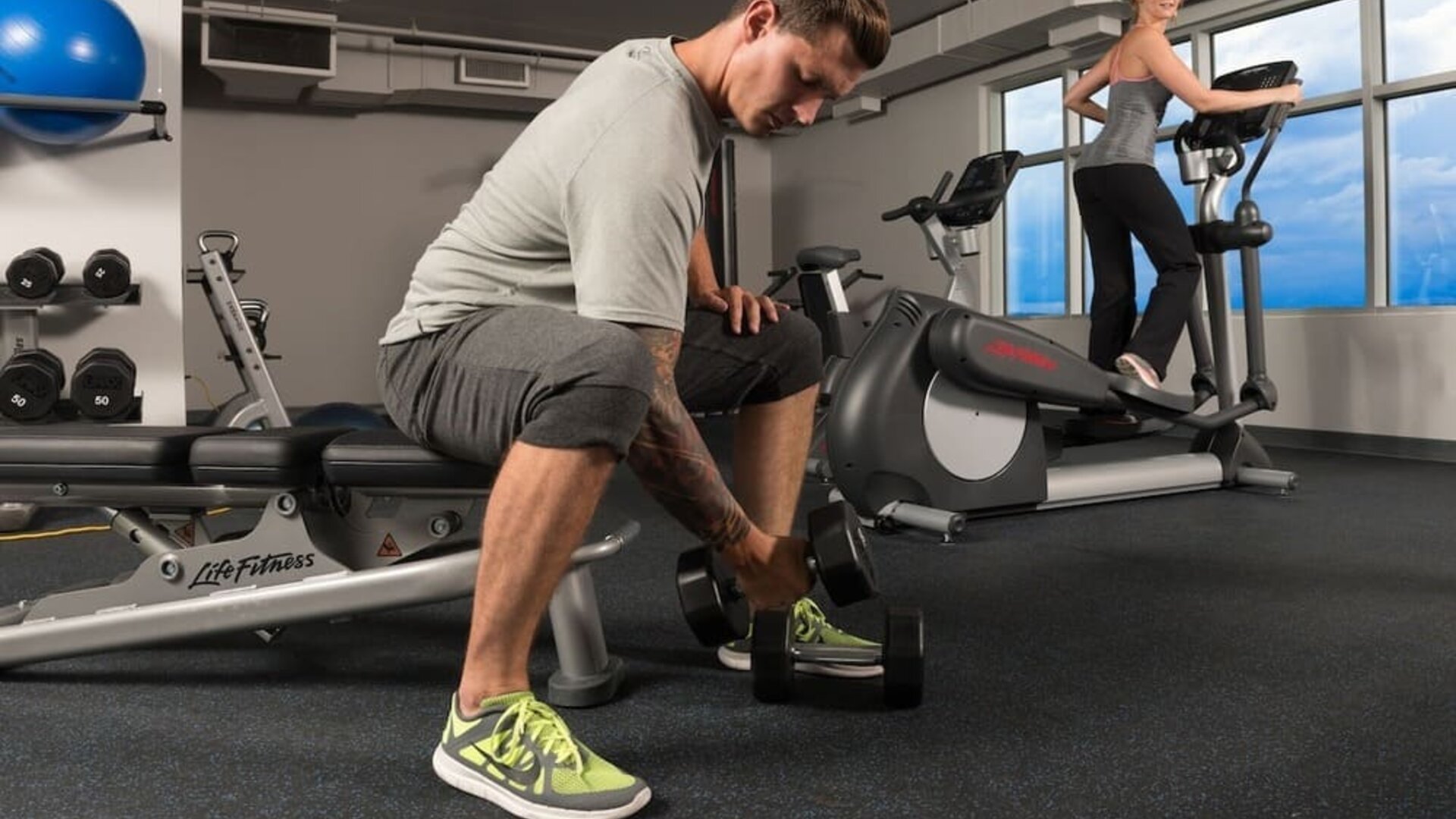Well equipped fitness center at Hotel Clique Calgary Airport.