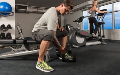 Well equipped fitness center at Hotel Clique Calgary Airport.