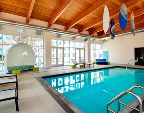 Refreshing indoor pool at Aloft SFO.