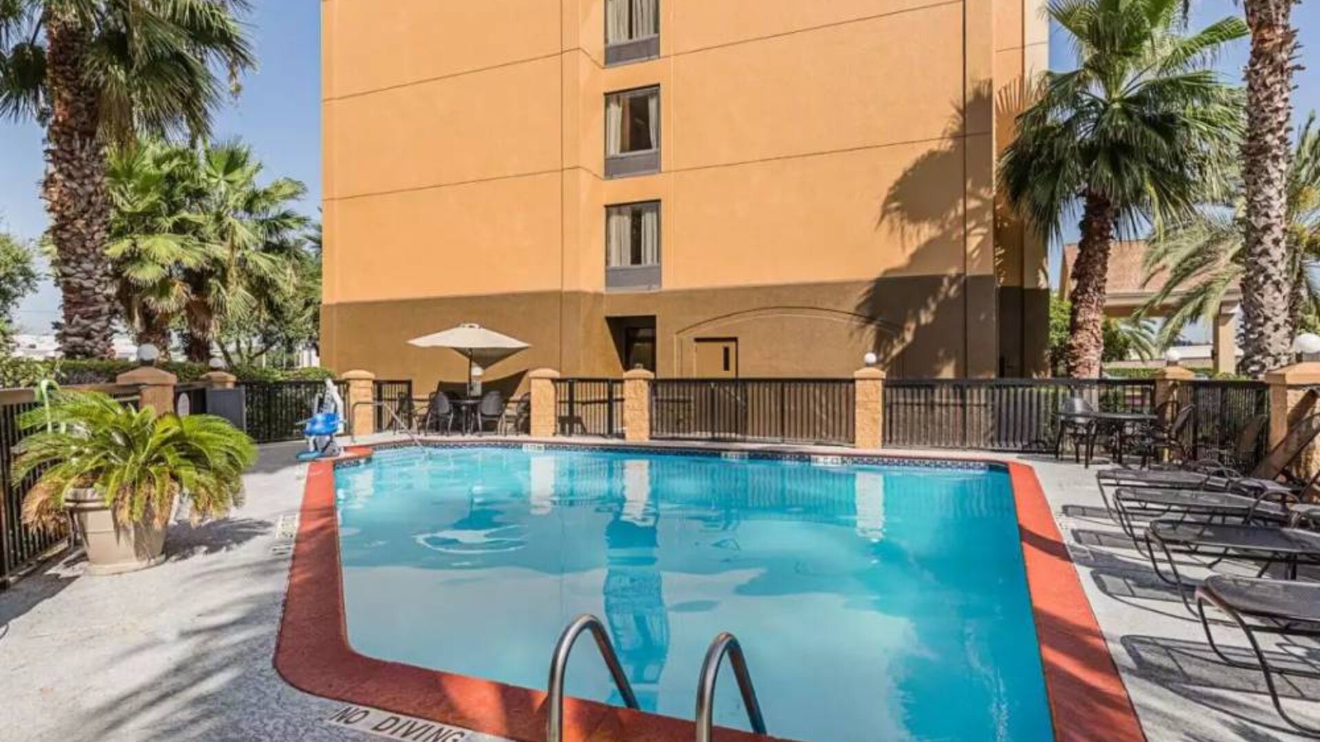 Refreshing outdoor pool at Comfort Inn Southwest At Westpark.