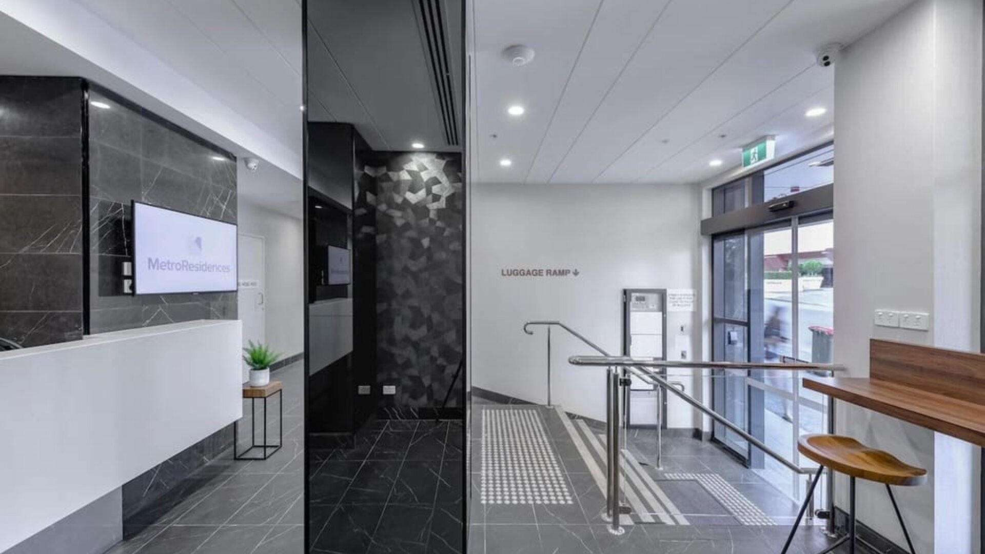 Lobby and coworking space at Hotel Kith.