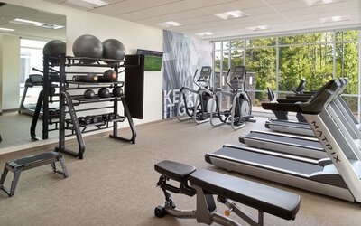 Well equipped fitness center at SpringHill Suites Atlanta Northwest.