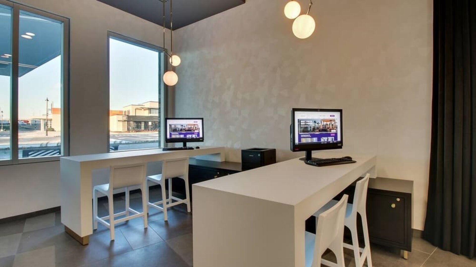 Business center with PC, internet, and printer at The Rose Hotel Chicago O’Hare, Tapestry Collection By Hilton.