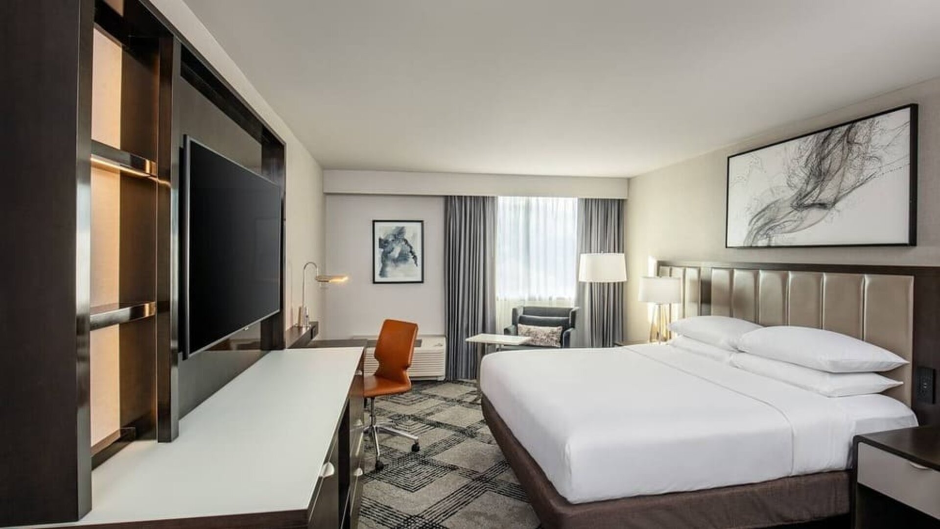 Day use room with work desk and natural light at DoubleTree By Hilton Washington DC North/Gaithersburg.