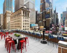 Rooftop bar at M Social Hotel Times Square.