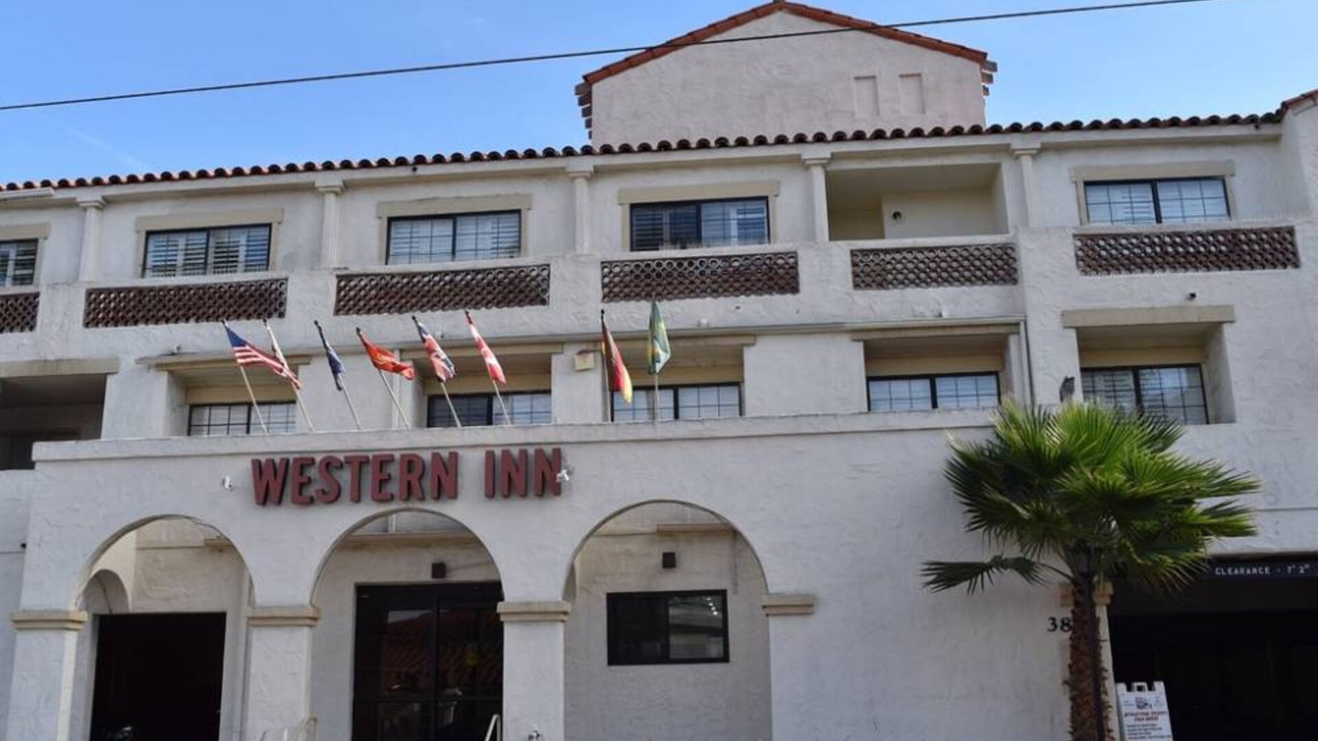 Hotel exterior at Western Inn.