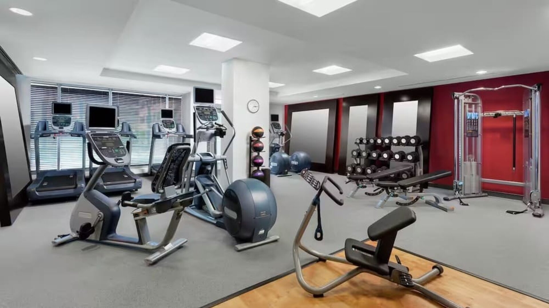 Well equipped fitness center at Hilton Garden Inn Washington DC / Georgetown Area.