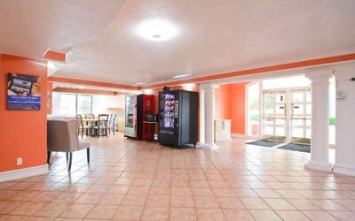 Lobby area at Relax Inn.