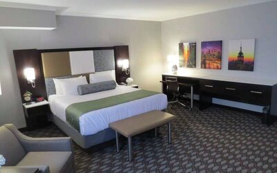 Day use room with work desk at Best Western Premier NYC Gateway.
